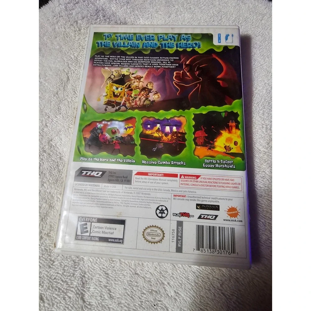 SpongeBob SquarePants Globs of Doom - Nickelodeon Wii Game - Fun Adventure‎